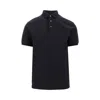 Emporio Armani Jacquard Jersey Polo Shirt In Blue