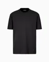 Emporio Armani Jacquard Jersey T-shirt In Black