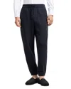 Emporio Armani Jacquard Logo Jogger Pants In Navy Blue