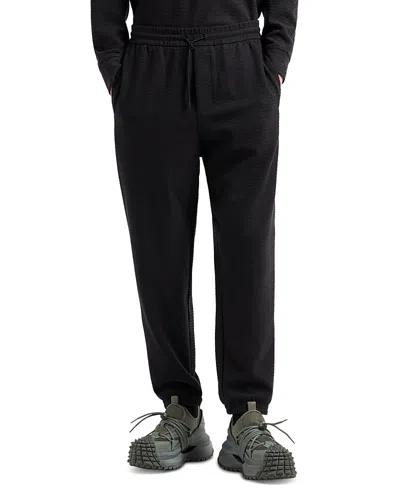 Emporio Armani Jacquard Logo Joggers In Black Beauty