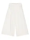 Emporio Armani Jacquard-logo Wide-leg Trousers In Neutrals