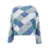 Emporio Armani Jacquard Mohair Blend Sweater In Multi