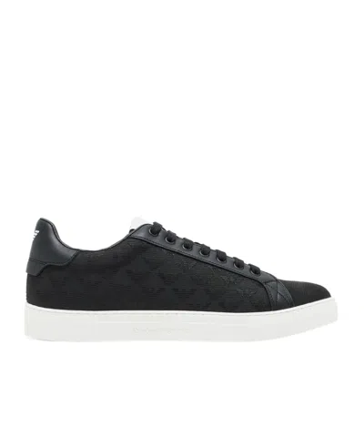 EMPORIO ARMANI LACE-UP EAGLE-LOGO SNEAKERS