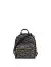 Emporio Armani Jacquard-print Backpack In Black