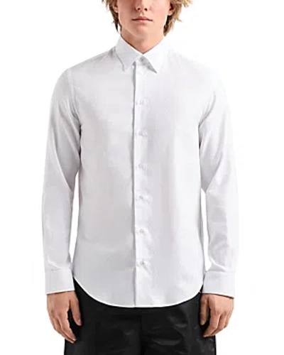 Emporio Armani Jacquard Shirt In Purple