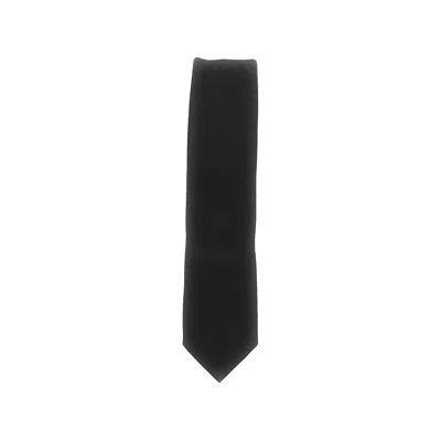 Emporio Armani Jacquard Silk Necktie In Black
