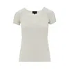 Emporio Armani Jacquard Stretch Jersey T-shirt In White