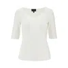 Emporio Armani Jacquard Stretch Jersey T-shirt In White