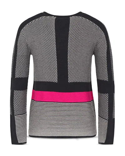 Emporio Armani Jacquard Stripe Sweater In Black
