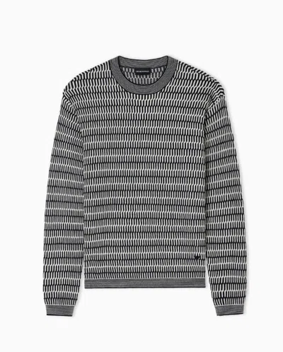 EMPORIO ARMANI EMPORIO ARMANI JACQUARD VIRGIN WOOL SWEATER