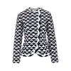 Emporio Armani Jacquard Viscose-blend Jacket In Blue