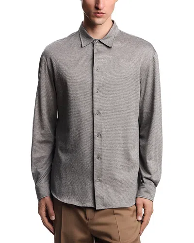 Emporio Armani Jaspe Jersey Cotton Sport Shirt In Gray