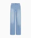 Emporio Armani Jean J7e Taille Mi-haute Et Jambe Droite En Sergé De Coton Teint En Fil