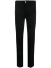Emporio Armani Slim-fit Stretch Cotton Jeans With Belt Loops In Black
