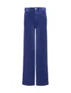 Emporio Armani J14 High-waisted, Wide-leg Palazzo Trousers In Garment-dyed Corduroy In Blu Egiziano