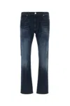 Emporio Armani Faded Effect Stretch Denim Jeans In Blue