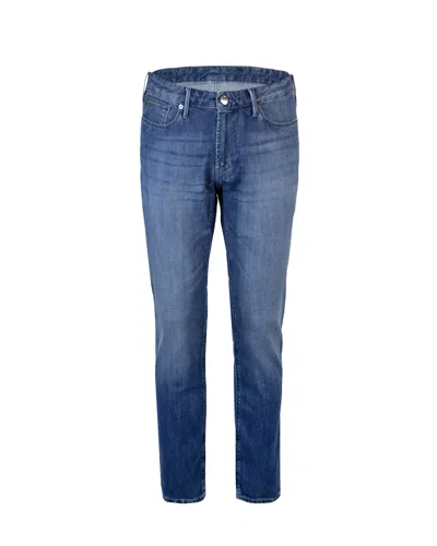 Emporio Armani Medium Blue Denim Jeans In 0942