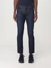 Emporio Armani Logo Embroidered Skinny Jeans In Blue