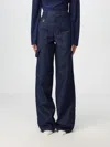 Emporio Armani Multi-pockets Wide-legged Jeans In Denim