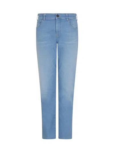 Emporio Armani Jeans In Medium Blue Denim