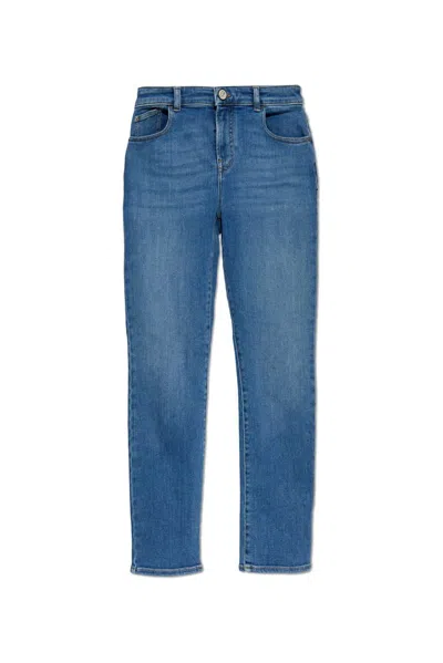 Emporio Armani Cropped Straight-leg Jeans In Blue