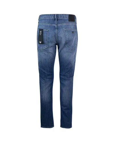 Emporio Armani Jeans Slim Fit In Denim Blu