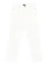 Emporio Armani Trousers With Belt Loops And Five Pockets In White