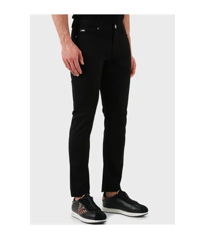EMPORIO ARMANI LOGO-PATCH JEANS