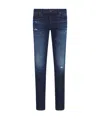 Emporio Armani Jeans J06 Slim Fit In Denim Stretch Washed In Blue