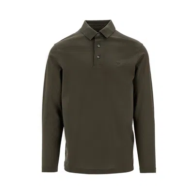 Emporio Armani Jersey Polo Shirt With Logo In Green
