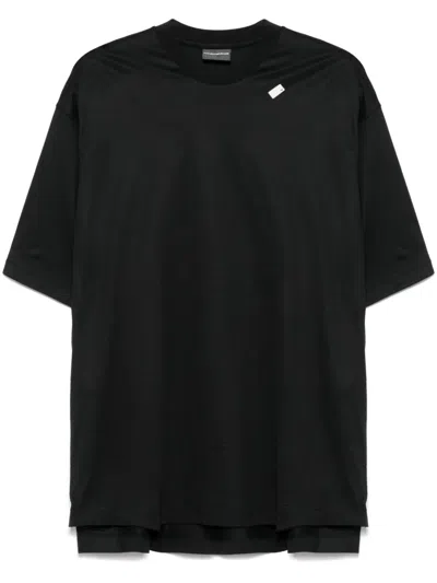Emporio Armani T-shirt Aus Jersey In Schwarz