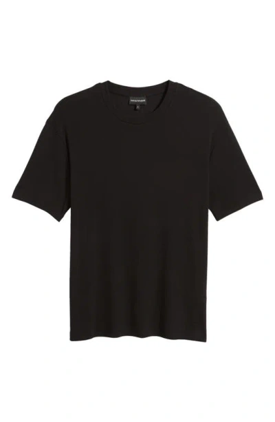 Emporio Armani Jersey T-shirt In Solid Black