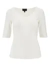 Emporio Armani Jacquard Stretch Jersey T-shirt In White