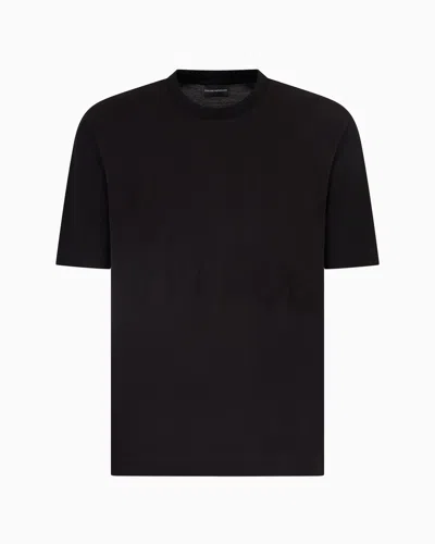 EMPORIO ARMANI ASV JERSEY T-SHIRT WITH JACQUARD LOGO