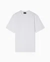 Emporio Armani Asv Domed Logo Pima-jersey T-shirt In White