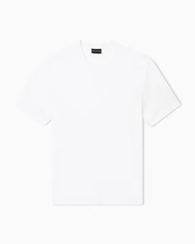 EMPORIO ARMANI JERSEY T-SHIRT WITH MATCHING INTARSIA LOGO