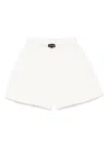 Emporio Armani Cotton Shorts In Organic Fabric In 白色