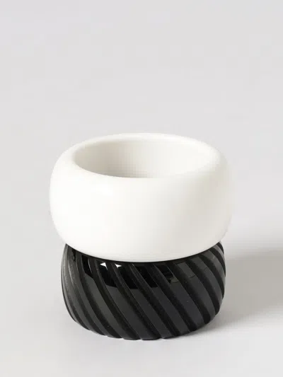 Emporio Armani Spiral-detail Bangles Set In White