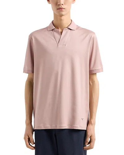 Emporio Armani Johnny Collar Polo Shirt In Fawn