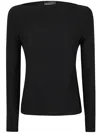 Emporio Armani Chenille Jumper With Embossed Irregular Chevron Motif In Stripe Black