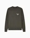 Emporio Armani Logo-embroidered Wool Sweater In Green