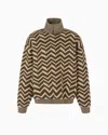 Emporio Armani Chevron-pattern High-neck Sweater