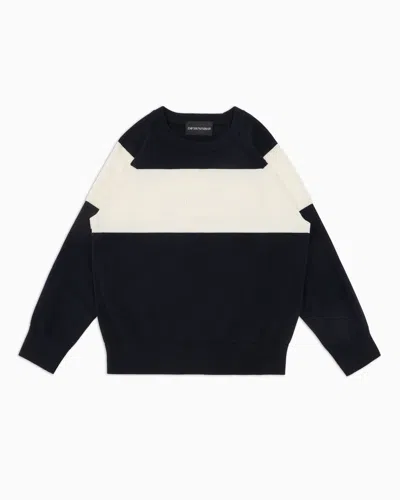 Emporio Armani Kids' Jumpers In Navy Blue