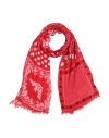 Emporio Armani Junior Toddler Girl Scarf Red Size 4 Viscose In Orange