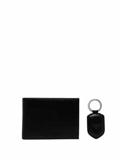 Emporio Armani Keychain In Light Grey Black