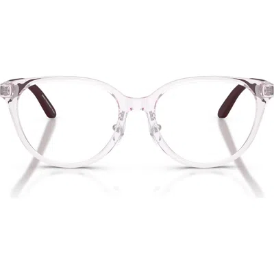 Emporio Armani Kids' 46mm Cat Eye Optical Glasses In Pink