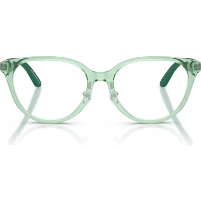 Emporio Armani Kids' 48mm Cat Eye Optical Glasses In Green