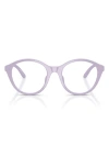 Emporio Armani Kids' 48mm Round Optical Glasses In Purple