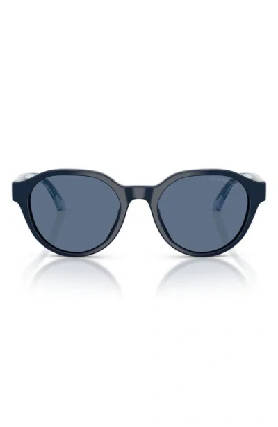 Emporio Armani Kids' 48mm Small Phantos Sunglasses In Blue