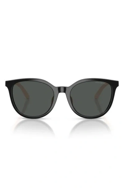 Emporio Armani Kids' 49mm Cat Eye Sunglasses In Black